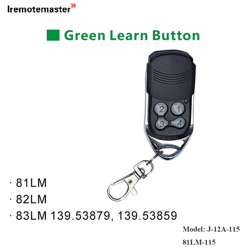 برای 81LM 82LM 83LM Green Learn Button Remote Door گاراژ 390MHz